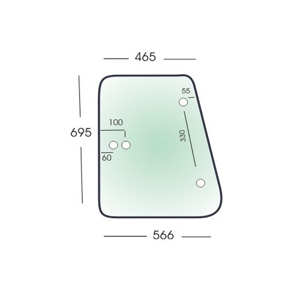 STAKLO KABINE BOCNO IMT 539 2002 OTVARA LEVO