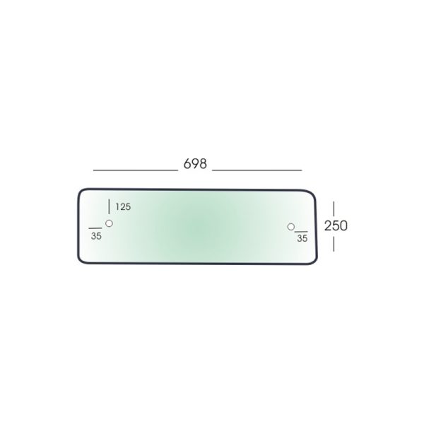 STAKLO KABINE PREDNJE DONJE IMT 539 ORASJE RUPE