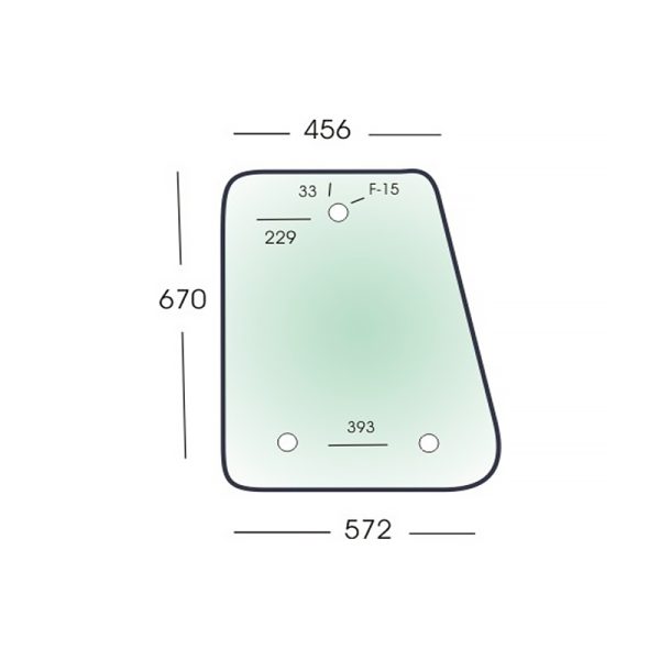 STAKLO KABINE BOCNO FIXNO IMT 539 BAC