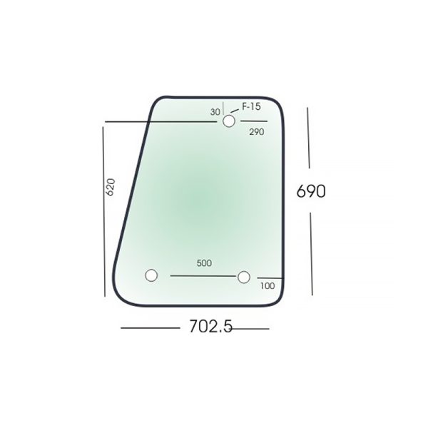 STAKLO KABINE BOCNO IMT 542/577