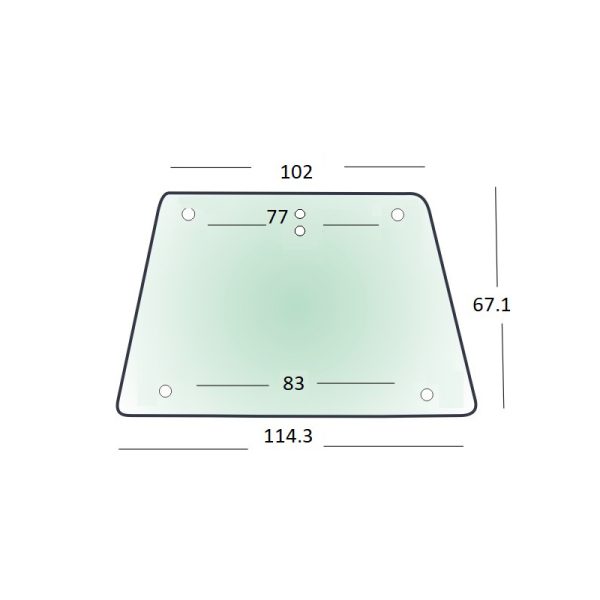 STAKLO KABINE PREDNJE IMT 542/549 ORASJE SIVA KA.