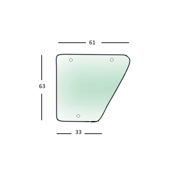 STAKLO KABINE DONJA VRATA IMT 542/549 ORASJE SIVA