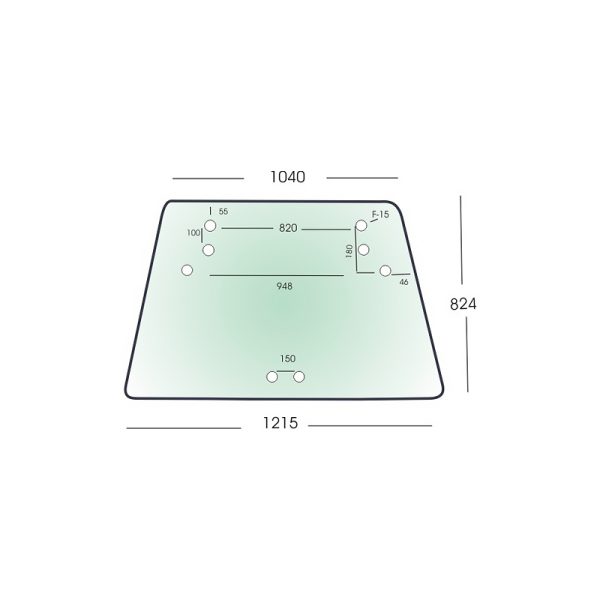 STAKLO KABINE ZADNJE IMT 539 AMORTIZERI KINEZ