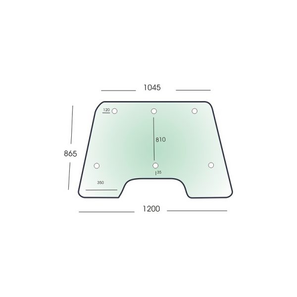 STAKLO KABINE PREDNJE IMT 539 UREZ KINEZ